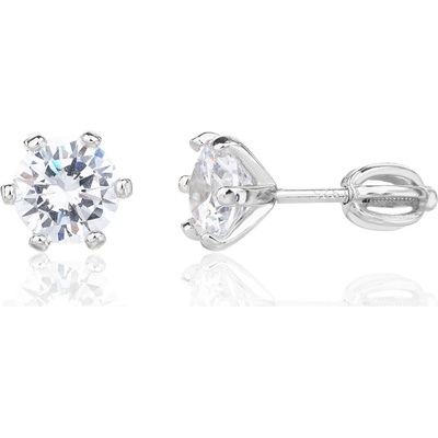 Bealio 13967 stříbrné náušnice KULATÉ 6 mm 03-13967-4774