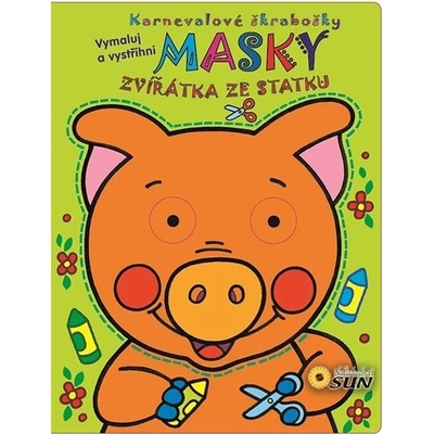 Masky - Zvířátka ze statku - Karnevalové škrabošky