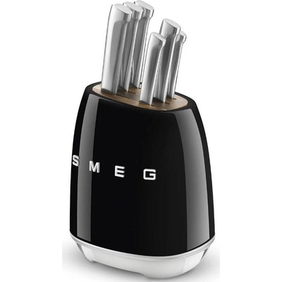 Smeg blok s noži 6 ks černá KBSF02BL