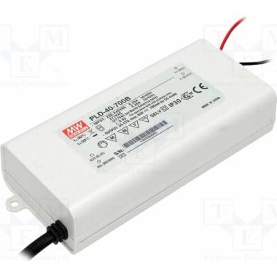 MEAN WELL PLD-40-700B Napájecí zdroj: spínaný; LED; 39,9W; 34÷57VDC; 700mA; 180÷295VAC