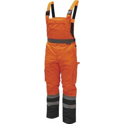 Dedra reflexní zateplené kalhoty s laclem oranžové BH80SO2