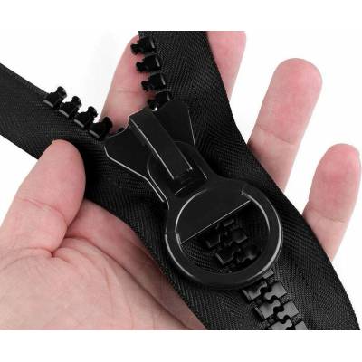 Kostěný zip extra velký NO 20 délka 50 cm, 55 cm - 1 (50 cm) černá