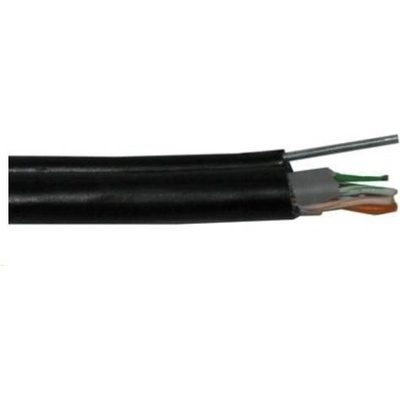 PlanetElite KAB-FTP5E-D-PVCPEM-X-500 FTP s nosným lankem, Cat5E, drát, venkovní PE+PVC, Fca, 500m, černý
