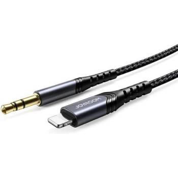 JOYROOM Audio Cable With Lightning Connector - качествен аудио кабел от Lightning към 3.5 мм. аудио жак (200см) (черен)