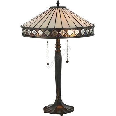 Endon Lighting 70935 - Настолна лампа Tiffany FARGO 2xE27/60W/230V Ø 41, 5 см (EN0120)