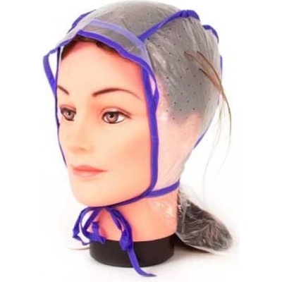 Salon Komplet Čepice na melír s fialovým okrajem