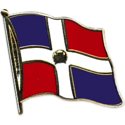 Odznak (pins) 20mm vlajka Dominikánska republika - farebný