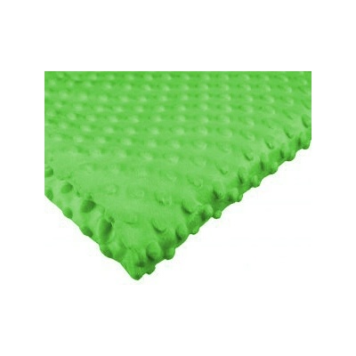 Látka minky puntík, 300 g/m², šíře 160 cm, metráž, zelená