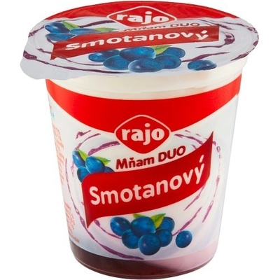 Rajo Mňam Duo Smotanový jogurt čučoriedkový s kúskami čučoriedok 145 g
