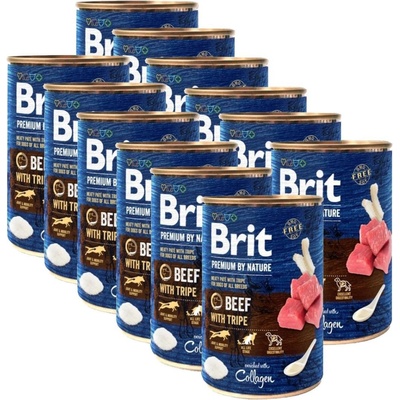Brit Premium by Nature Dog Beef with Tripe 12 x 400 g