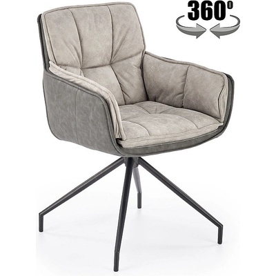 Halmar Трапезен стол k523 сив / черен