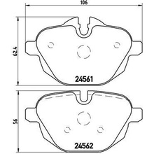 BREMBO Sada brzdových platničiek P06 064X