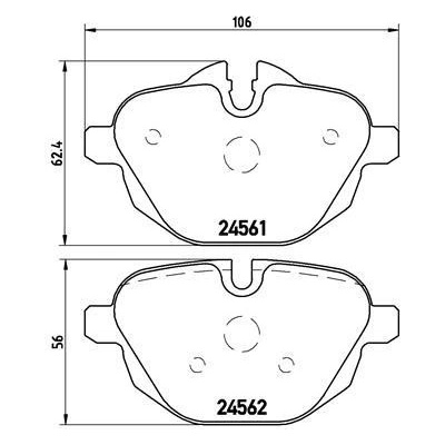 BREMBO Sada brzdových platničiek P06 064X