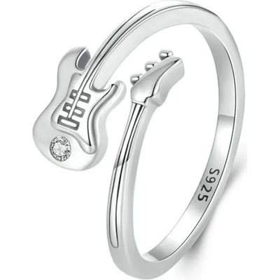Grace Silver Jewellery Stříbrný prsten Kytara stříbro P SCR1042 E Stříbrná