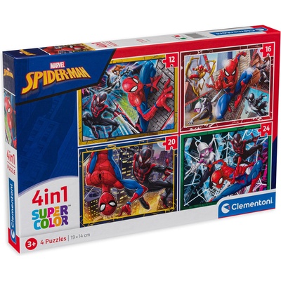Clementoni Пъзел Clementoni 4 в 1 - Спайдър-Мен (21515)