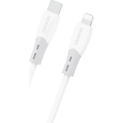 Dudao L25SX 30 W USB-C – Lightning s měkkým silikonovým opletem 2m bílý