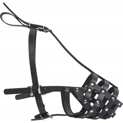 Collar Kožený náhubok pre psa tvrdý doberman
