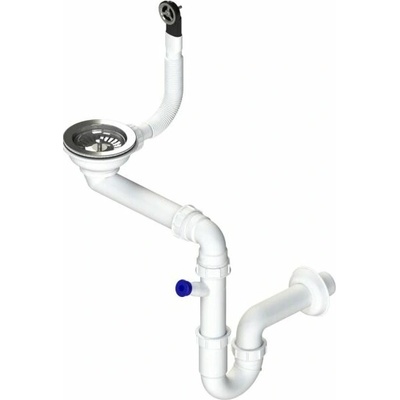 Drezový sifón 3 1/2" pre granitové drezy s úsporou miesta