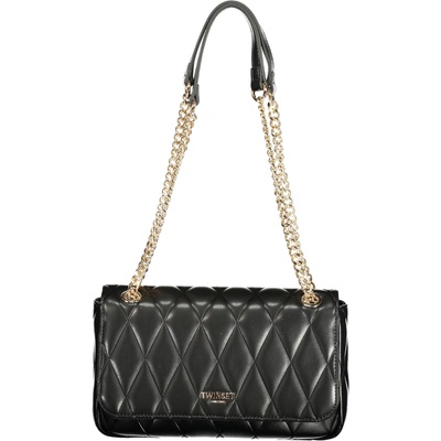 Twinset Elegantná dámska kabelka 261TB7282_NE00006 Čierna s Reťazovými Rukoväťami 27x15x6 cm čierna