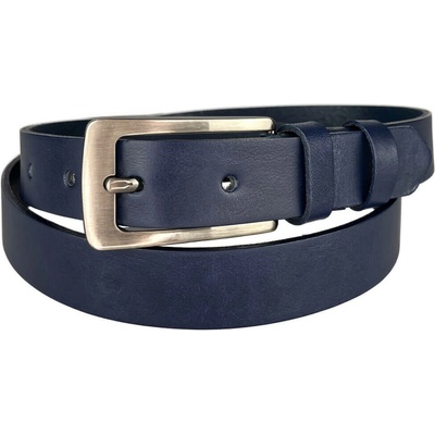 Penny Belts kožený opasek 17656 modrý
