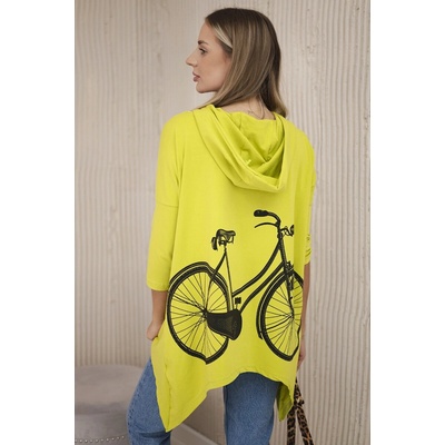 Mikina Bike s potlačou zelená svetlo