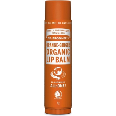Dr. Bronner's Pomaranč-Zázvor balzam na pery 4 g