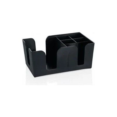 Horecano - Пластмасов бар органайзер за салфетки и сламки черен 15x24x10, 5см JW-BC (0194147)