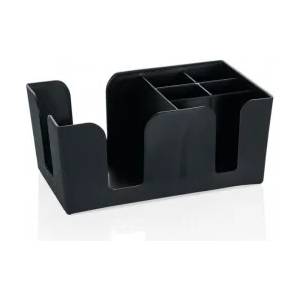 Horecano - Пластмасов бар органайзер за салфетки и сламки черен 15x24x10, 5см JW-BC (0194147)