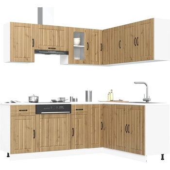 vidaXL Комплект кухненски шкафове от 11 части Kalmar, инженерно дърво (3314950)