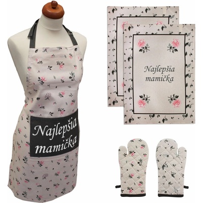 Home Elements Set zástera chňapka 2 utierky Najlepšia mamička (SK)