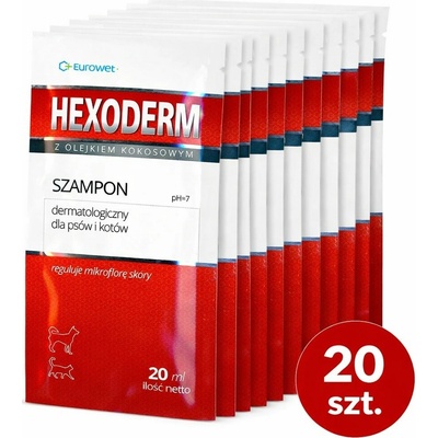 Eurowet Hexoderm šampón pre psov a mačky 20x20 ml
