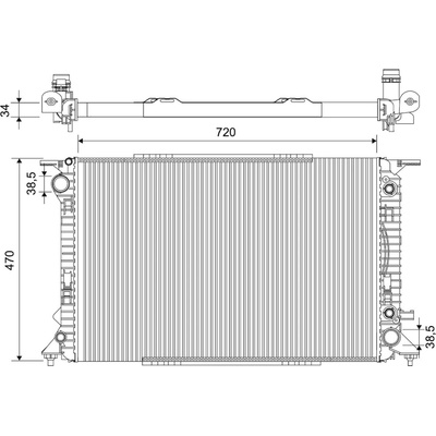 Chladič vody pro motor VALEO 701853