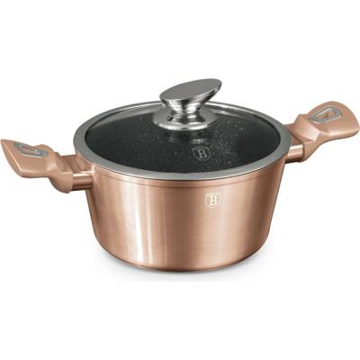 Pro-Tech shop Kastról s mramorovým povrchom a sklenenou pokrievkou Metallic Line Rose Gold 20cm 55673