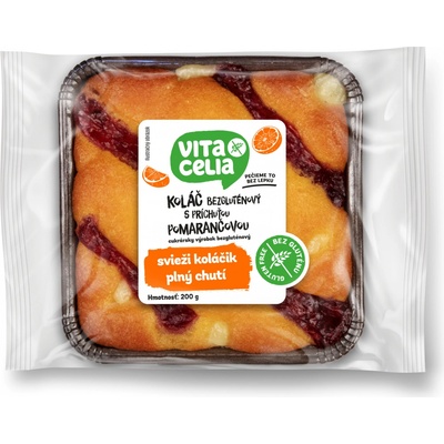 Vitacelia Koláč bezlepkový s pomerančovou příchutí 200 g