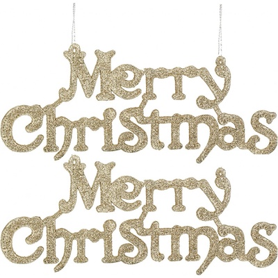 SPRINGOS Vianočné ozdoby Merry Christmas sada 2ks
