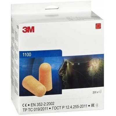 3M Špunty do uší 1100, vložky, 200 párů