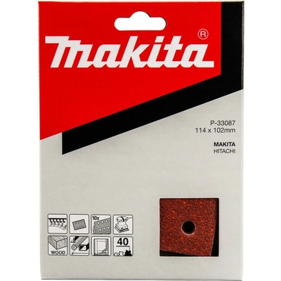 Brúsny papier 114 x 102 mm (suchý zips velcro, 6 otvorov) MAKITA P-33087