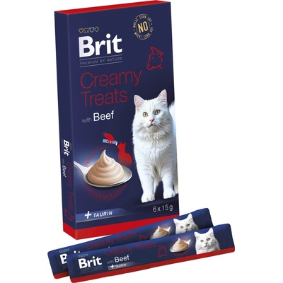 Brit Premium by Nature Cat Creamy Treats with Beef 6 x 15 g