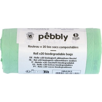 Pebbly Торби за отпадъци NBA243, комплект от 20 бр. , компостируем, Pebbly (PEBBNBA243)
