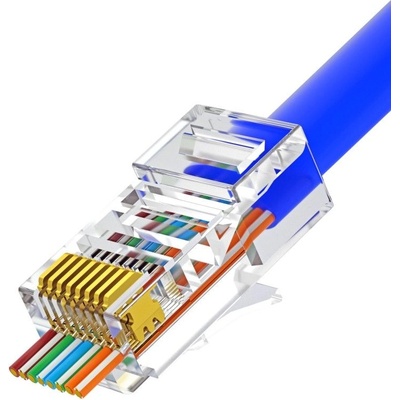 Nestron UTP RJ45 конектор; Cat5e; сплитащ се; за стенни и пач кабели; 100 бр. в опаковка NPN-RJ45-1C5PTU-PC100 (NPN-RJ45-1C5PTU-PC100)