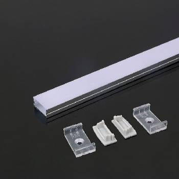 V-TAC Монтажен Kит С Дифузер За LED Лента Алуминиев Мат 2000 x 23.5 x 10mm - 3352 (3352)