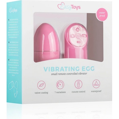 Easytoys - Rádiové vibračné vajíčko 7 rytmov ružová