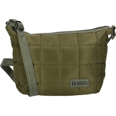 Enrico Benetti Elegantní prošívaná dámská crossbody kabelka Paula zelená