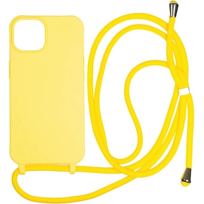 Mobile Origin Силиконов (TPU) калъф с връзка за носене за iPhone 14 - Mobile Origin Lanyard Silicone Case (жълт) (LYC-S-YLW-14)