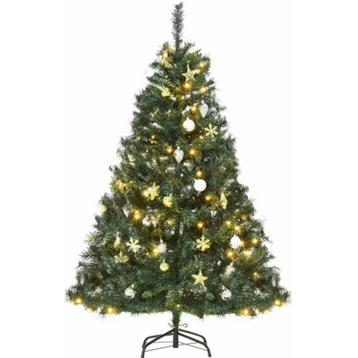 HOMCOM Vánoční stromeček 150 cm s ozdobou 120 LED