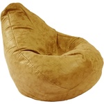 Pufrelax Пуф круша, 220л. , Nirvana Hobbit - Amber, Перящ се калъф, Пълнеж от полистиролни перли, Гама Premium (PUF-G-NH-PT-AMB)