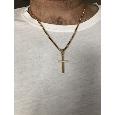 Steel Edge Přívěsek křížek WJHC441 Zlatá