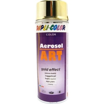 Dupli color Aerosol Art Lesk, rýchloschnúci-univerzálny akrylát v spreji - zlatý efekt vysoko lesklý 400ml