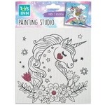 Toys Inn Canvas Unicorn Flowers Painting Set