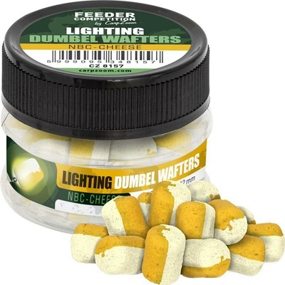 Carp Zoom Svietiace Wafters FC Lighting Dumbel Wafters 15 g 8x12 mm - Sýr + NBC